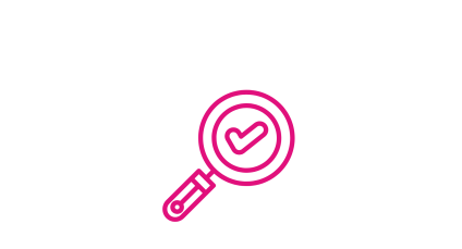 Lupe mit Herz stands for transparency and trust in time recording and holiday planning.