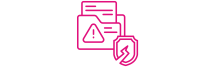 Pile de documents avec étiquette d'avertissement Pile de documents avec icône d'avertissement