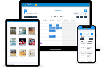 SaaS.de auf unterschiedlichen Viewports (Desktop, Laptop, Tablet und Smartphone)