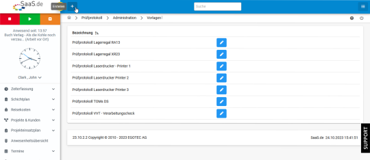 Test protocol