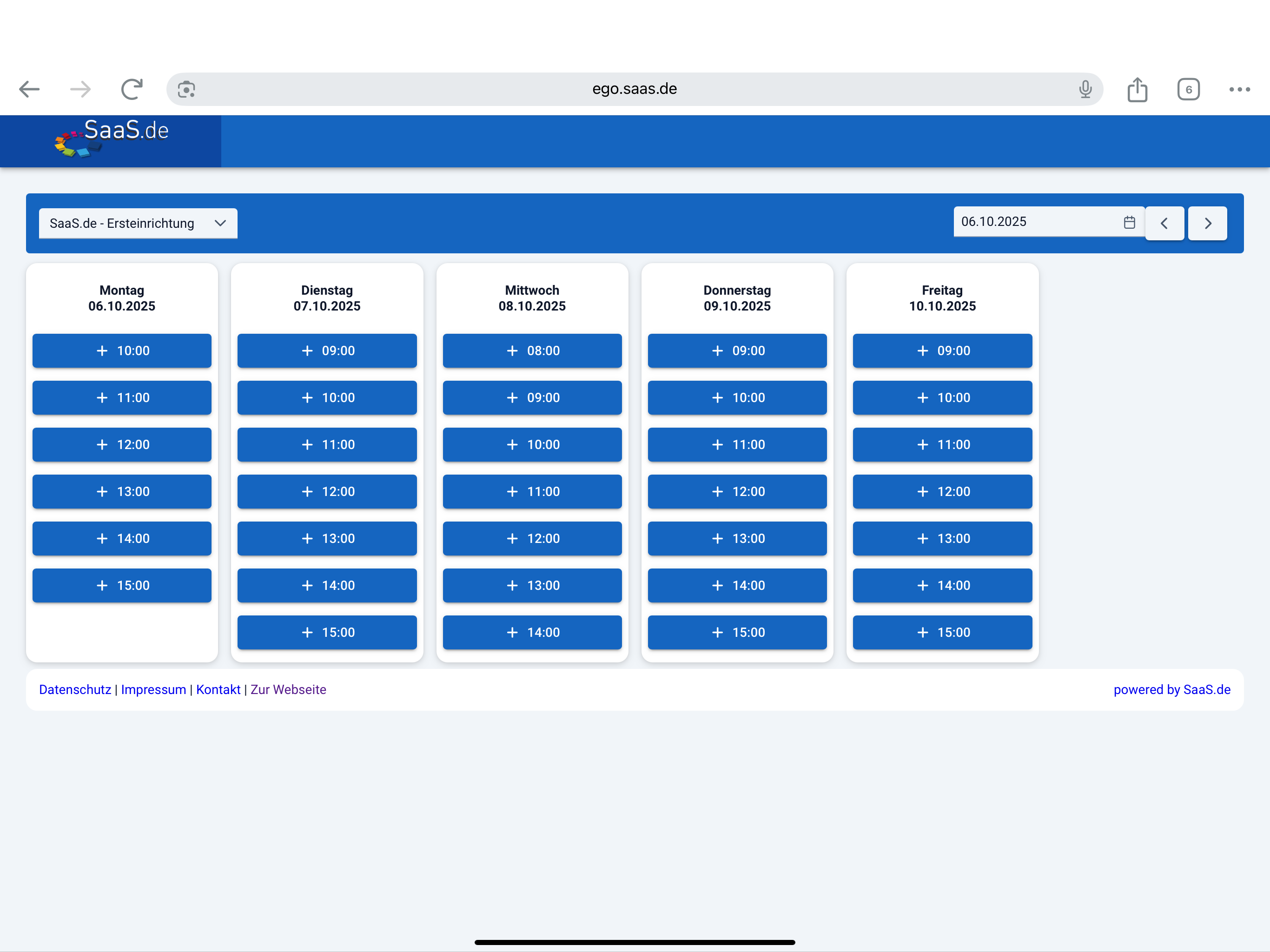 Ersteinrichtung Termine Ersteinrichtung Termine