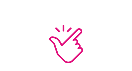 Hand mit Haken steht für einfache, intuitive Bedienung ohne technische Hürden.